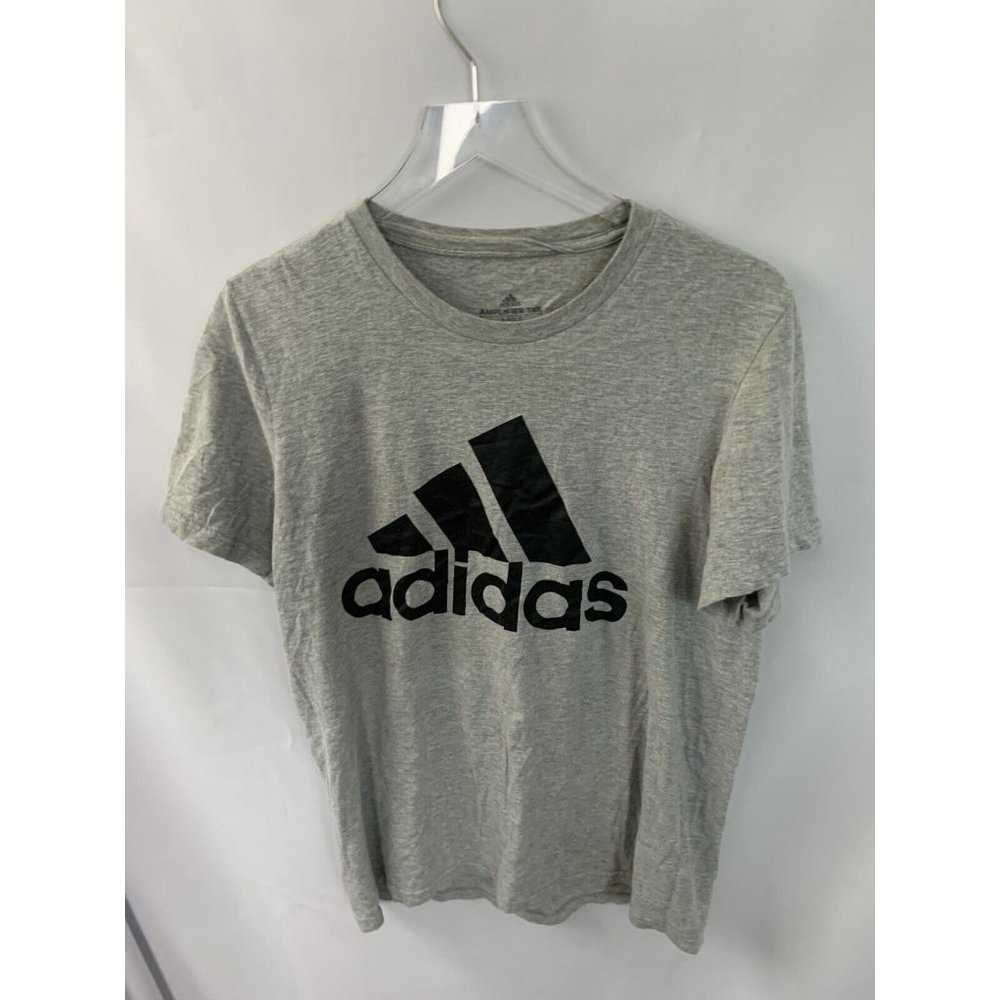 Adidas Amplifier Tee Men’s M Heather Gray Graphic T Shirt